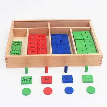 Naujas Atvykimo Montessori Medžiagų, Mediniai Žaislai, Antspaudas Žaidimas Didelio Dydžio Buko Medienos Matematikos Žaislai, Vaikai Ankstyvojo Ugdymo Vaikų Dienos Dovanų