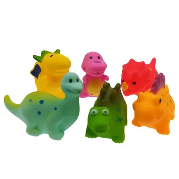 Gyvūnų Kūdikių Dinozaurai Baby Shower Vandens Žaislas Kūdikiui 6 Dalių Rinkinys Vonios Žaislai Mažiems Vaikams Cypimo Vonia Plūduriuojantis Žaislai