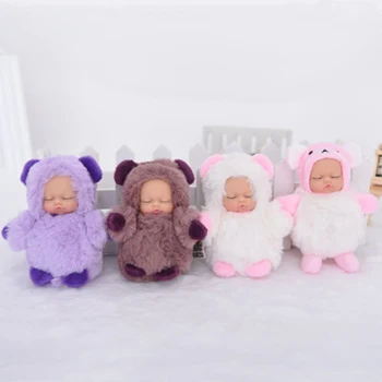 Mažas kawaii kūdikių lėlės, pliušiniai Bjd bebe lėlės reborn žaislai Pakabukas vaikams merginos Kalėdų dovana įdaryti pvc vaikai kūdikis gimė žaislas