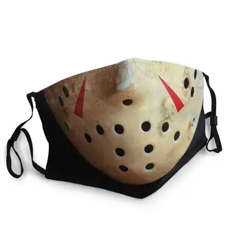 Penktadienis 13 Jason Voorhees Kaukė Suaugusiųjų apsauga nuo dulkių Siaubo Halloween Mask Apsaugos Respiratorius Kvėpuojantis Burną, Mufelinė