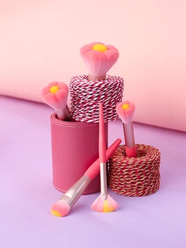 Cici Makiažo šepetėliai Kosmetika Eyeshadow brush pink gėlių dizaino mados maquillage kosmetika veidui