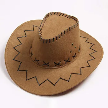Vakarų kaubojaus skrybėlę vyrų, moterų fedora skrybėlę lauko platus kraštų dirbtinės odos juoda balta vasaros platus kraštų paplūdimio skrybėlę kelionės
