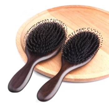 Gamtos ebony Oro pagalvės SPA pranešimą šukų šerių šukomis plaukų slinkimo sveikatos medinės šukos, Plaukų Stilius