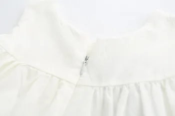 2018 m. vasaros mielas siuvinėjimas rankovių suknelė vaikų princesė suknelė balta