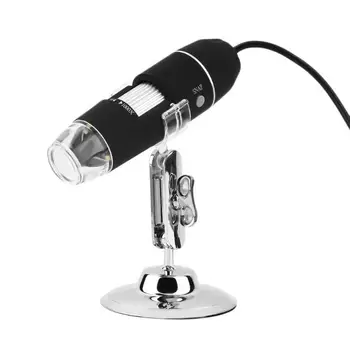 USB Skaitmeninis Mikroskopas 1000X 35MP 8 LED Elektroninių Mikroskopų Endoskopą Zoom Fotoaparatas didinamasis stiklas+ Stendas, Liftas