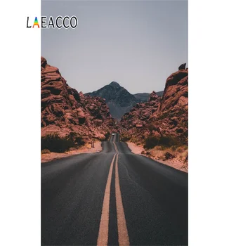 Laeacco Natrure Kalnų Keliu Būdas Vakarų Paprasto JAV Scena Fotografijos Fone Fotografijos Backdrops fotostudija