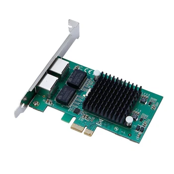 Dual port RJ45 Tinklo plokštė PCI-E X1 Lan Gigabits Ethernet PCI-Express 10/100/1000M PCIE Didelio greičio Keitiklis, Tinklo Valdytojas