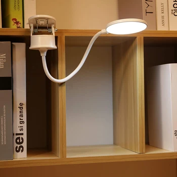 Touch Kontrolė Įrašą LED Stalo Lempa USB Įkrovimo Lempa Su 3 Ryškumą Lankstus Klipą Naktiniai Skaitymo Šviesa
