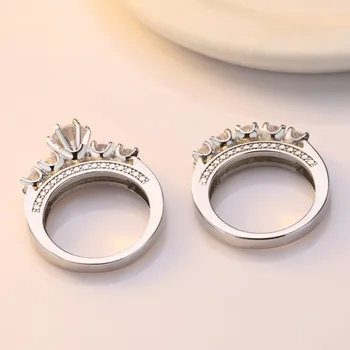 2021 naujas prabangus turas 925 sterlingas sidabro vestuvių žiedas rinkinys moterims lady jubiliejų dovana, juvelyriniai dirbiniai didmeninė Juodasis penktadienis R5505