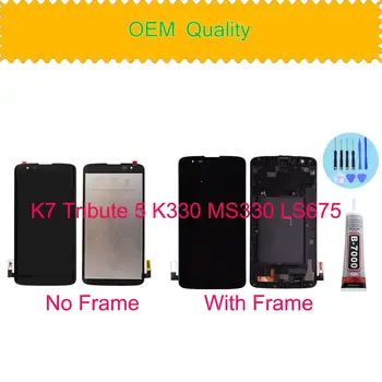 Originalą LG K7 LCD Ekranas Duoklė 5 Jutiklinis Ekranas LS665 LS675 MS330 K330 AS330 K332 K7 LCD asamblėjos visiškai pakeisti