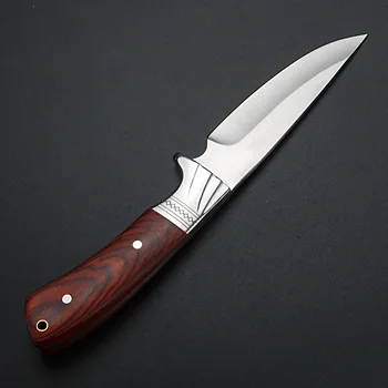 Fiksuotu medžioklės peilis lauko išgyvenimo tiesus peilis wilderness išgyvenimo savigynos peilis