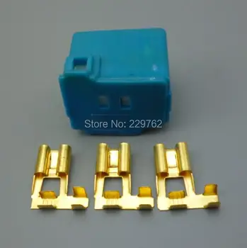 Shhworldsea 10sets 9003 H4 3 pin AUTOMOBILIŲ lemputės LIZDAS Auto Keramikos priekinis žibintas Išplėtimo jungties kištuką automobilių lempos laikiklis