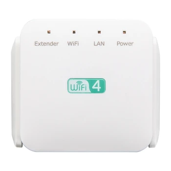 WiFi Signalo Plėstuvas, Namuose 300 Mbps Bevielio Ryšio Kartotuvų, WiFi Range Extender Signalo Stiprinimo Stipriklis-Balta