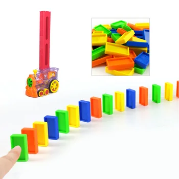 Vaikas Vaikus Domino Ralio Traukinio Žaislų Rinkinys Plastiko Domino Ralio Traukinio Švietimo Žaislas Vaikams Smegenų Vystymuisi Domino Blokai Žaislą Dovanų