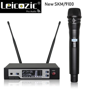 Leicozic SKM9100D 645-664Mhz Laikomo mobiliojo Microfone Sistemos Profesinės Microfono Rack Mount Mic Belaidžio Tiesa Įvairovė