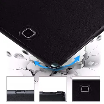 Samsung Galaxy Tab 8.0 SM-T350 T355 P350 P355C Padengti Stendo Pu Odos tablet Auto Pažadinti/Miego Atveju+apsauginės plėvelės+Rašiklis