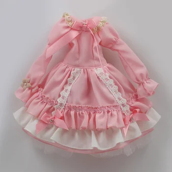 Nemokamas pristatymas forturn dienų apranga tik 1/4 bjd 45cm lėlės rožinė suknelė mergytė