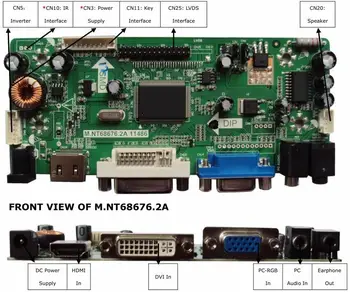 Yqwsyxl Kontrolės Valdyba Stebėti Rinkinys LTN173KT02-L01 HDMI+DVI+VGA LCD LED ekrano Valdiklio plokštės Tvarkyklės