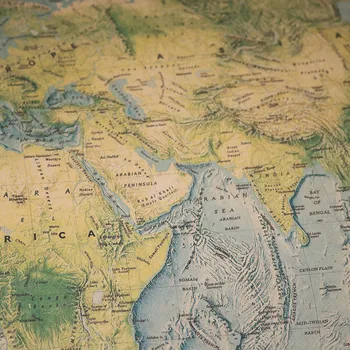 Anglų pasaulio žemėlapyje, 2 vnt Verslo biuro dekoratyvinis dažymas Sienų apdailai žemėlapis plakatas pasaulio žemėlapyje 72.5*51.5 cm