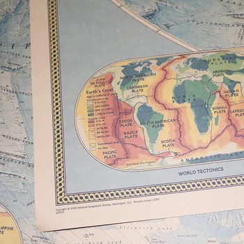 Anglų pasaulio žemėlapyje, 2 vnt Verslo biuro dekoratyvinis dažymas Sienų apdailai žemėlapis plakatas pasaulio žemėlapyje 72.5*51.5 cm