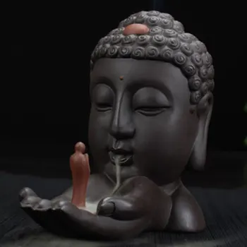 Smilkalų Degiklis Keramikos Vados Vienuolis Buda Censer Moliuskui Smilkalų Degiklis Namų Arbatos Dekoras
