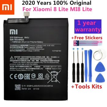 Xiao mi Originalus BM3J 3350mAh baterija Xiaomi 8 Lite MI8 Lite BM3J Aukštos Kokybės Telefoną Pakeisti Baterijas +Įrankiai