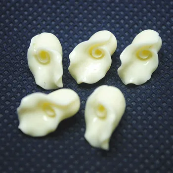 20pcs Balta Zantedeschia aethiopica gėlių karoliukai 8x16mm Viršų mados granules apyrankės dizaino papuošalai išvados
