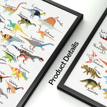 Inosaur T-Rex Triceratopsas Dinozaurų Gyvūnų Sienos Meno Tapybos Drobės Šiaurės Plakatai Ir Spausdina Sienos Nuotraukas Kūdikių Vaikai Kambario Dekoro