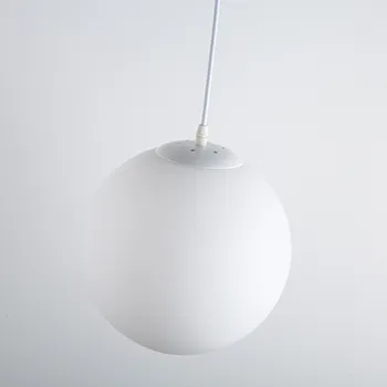 Šiuolaikinės Matinio stiklo Rutulio formos Pakabukas Šviesos Minimalistinio Mall Miegamasis pieniškas Apvalus Kamuolys Pakabos Šviesos diodų (LED) apšvietimo armatūra