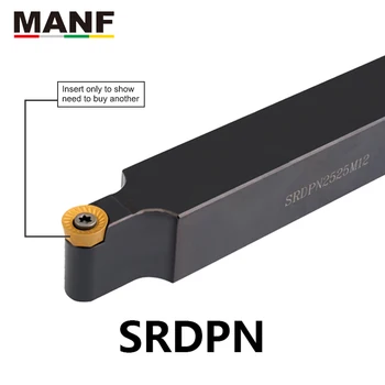 MANF CNC 12mm 16mm SRDPN-2525M08 Tekinimo Staklės, Pjovimo Pjovimo staklės, įrankiai RPMT08 Karbido Įdėklai Išorės Tekinimo Įrankio Laikiklis