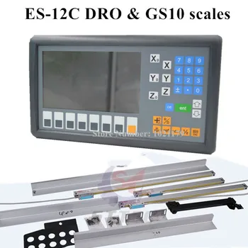 Naujas Easson ES-12C 3 krypties DRO sistema malūnas staklės su 3 ašių skaitmeninių vaizdų ir 3 gabalus GS10 digital tiesinė skalė tekinimo frezavimo