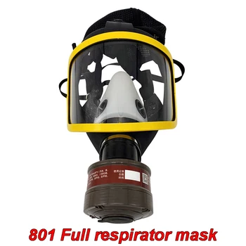 801 aukštos kokybės Respiratorius dujokaukę 40mm filtras sąsaja Aukštos raiškos veidrodis Silikono dujokaukę Purškiamuosius dažus Apsaugine kauke