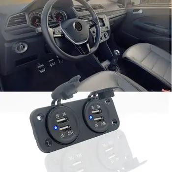 Dual 3.1 4-USB Automobilinis Įkroviklis Automobilinis Įkroviklis, Cigarečių degiklio LED Asamblėjos Lizdas Skydo Gnybtų Automobilių Valtis