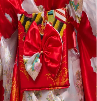 2019 Naujas Mėlyna Yukata Japonijos Moterų Šilko Kimono Derliaus Originalus Tradicija Suknelė su Obi Vienas dydis