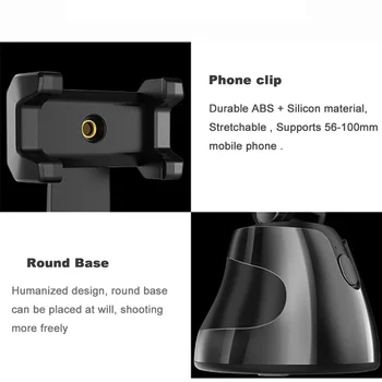 Smart Fotografavimo Selfie Stick 360° Sukimosi Auto, Veido Sekimo Objekto Stebėjimas Gimbal Monopodzie Smartfon 