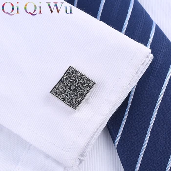 QiQiWu papuošalai prancūzijos marškinėliai cufflink už mens Prekės Retro Manžetai nuorodą Prabangių Vestuvių Aukso spalvos Mygtuką, Aukštos Kokybės, Nemokamas Pristatymas