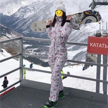 Atsparus Vandeniui Vienas Gabalas, Slidinėjimo Kostiumai Moterims Gobtuvu Snieglenčių Jumpsuit Sporto Vandeniui Moterų Sniego Kombinezonas Outerdoor Moteris Snowsuit