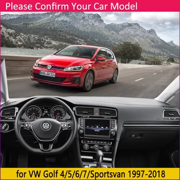 Volkswagen VW Golf 4 5 6 7 Sportsvan 1997~2018 neslystantis prietaisų Skydelio Kilimėlis Trinkelėmis skėtį nuo saulės Priedai MK4 MK5 MK6 MK7 1J 1K 5K 5G