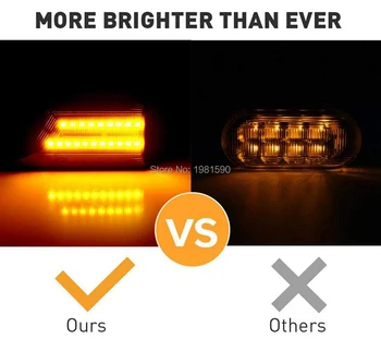 2vnt LED vanduo teka šoniniai gabaritiniai posūkio rodiklio žibintai Opel Vectra C 2002-2008 M. Signum 2003-2008 m. automobilių pagalbinė lemputė