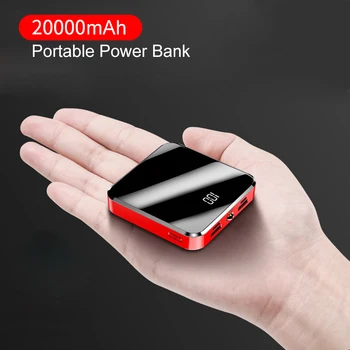 Mini Galios Banko 20000mAh Išorės Baterija USB Dual LED Ekranas Poverbank Už Xiaomi mi Galia banko 