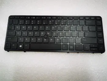 Naujo nešiojamojo kompiuterio klaviatūra HP EliteBook 840 G1 850 G1 MUMS Klaviatūra su foniniu Apšvietimu su Rėmu 736654-001