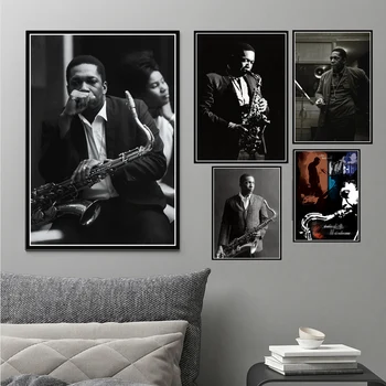 Plakatų Ir Grafikos, Tapybos Meno Johnas Coltrane ' As, Džiazo Muzikantas, Muzikos Dainininkė Star Sienos Menas Sienos Nuotraukas Kambarį Namų Dekoro