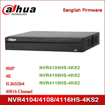 Dahua NVR4104HS-4KS2 NVR4108HS-4KS2 NVR4116HS-4KS2 4/8/16 Kanalo Kompaktiškas 1U 4K&H. 265 Lite Tinklo Vaizdo įrašymo