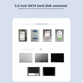 SATA USB 3.1 HDD SSD Talpyklos Lauke ORICO 2526C3 2,5 colio Tipo-C Diske Atveju Disko Atveju Langelį Išorinį Kietąjį Diską PC