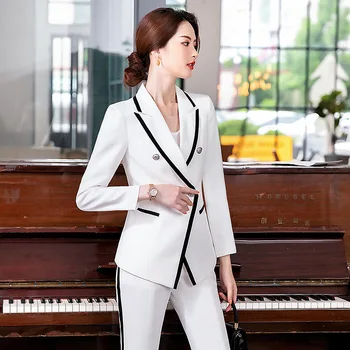 2020 naują pavasario ir rudens aukštos kokybės profesionalius kelnės kostiumas moteriškas Atsitiktinis mados ponios švarkas Elegantiškas biuro darbo drabužiai
