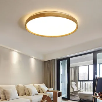 Modernus Nordic Rankomis Megzti LED Lubų Lempos didelio 5cm ultra-plonas Medienos Lubų dega Gyvenamasis Kambarys su Virtuve, Palėpėje Miegamasis