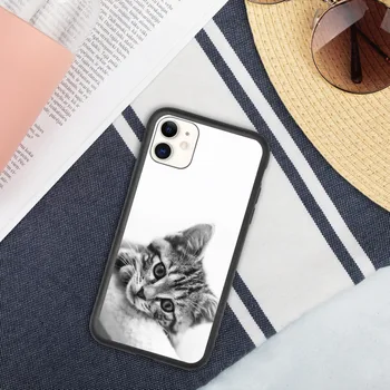 Kawaii Katė telefono dėklas skirtas Iphone 11 Pro Max Padengti Stiklo Coque 