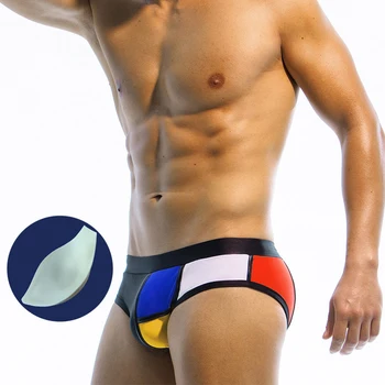 2021 Vyrų Mados Spalvų maudymosi kostiumėlį, vyriški Paplūdimio Maudymosi Glaudės Mens Plaukti Lagaminai Bikinis Su Kamšalu Puodeliai Maudymosi Šortai