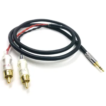 HIFI 2.5/3.5/4.4 mm, Subalansuotas Vyrų ir 2 RCA Male Garso Adapterio Kabelį 6.35 mm XLR 7n-OCC Vieną Copperr Audio Kabelis