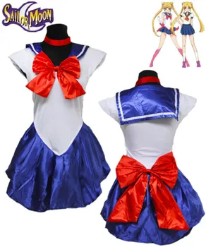 Sexy Moteris Anime Sailor Moon Kostiumas Cosplay Mergina Gyvsidabrio Mėnulis, Marsas Kostiumas Helovinas Šalis Išgalvotas Suknelė Dydis M, XL
